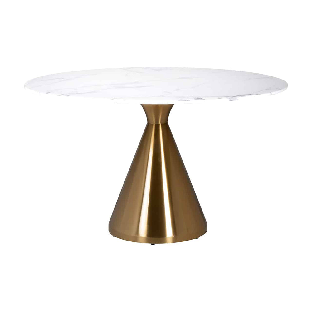 Richmond Tenille White And Gold 4 Seater Dining Table-Belmont Interiors