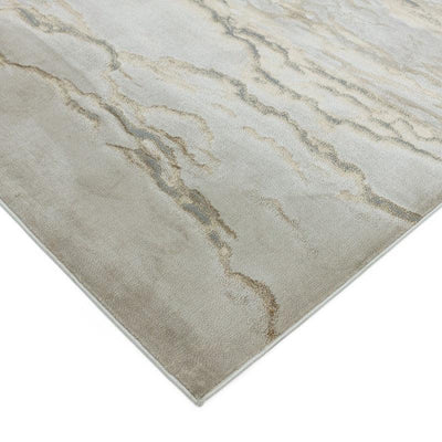Aurora Linea AU17 Marble Runner Rugs in Metallic Beige Bronze-Esme Furnishings