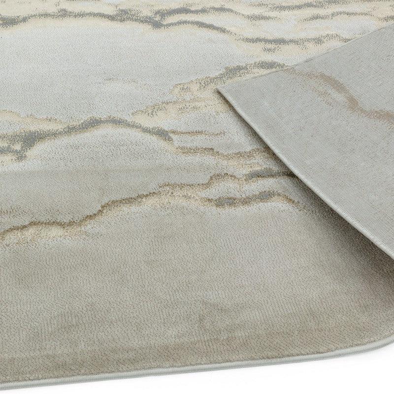 Aurora Linea AU17 Marble Runner Rugs in Metallic Beige Bronze-Esme Furnishings