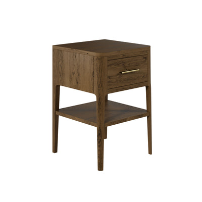 Abberley 1 Drawer Bedside - Brown by D.I. Designs