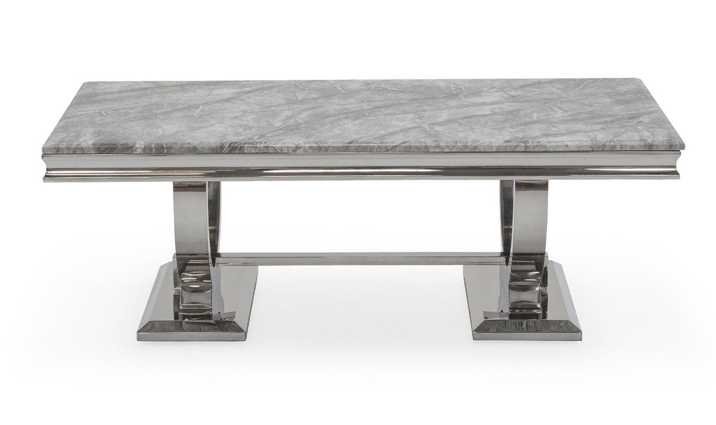 Arianna Grey Marble Coffee Table-Esme Furnishings