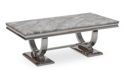 Arianna Grey Marble Coffee Table-Esme Furnishings