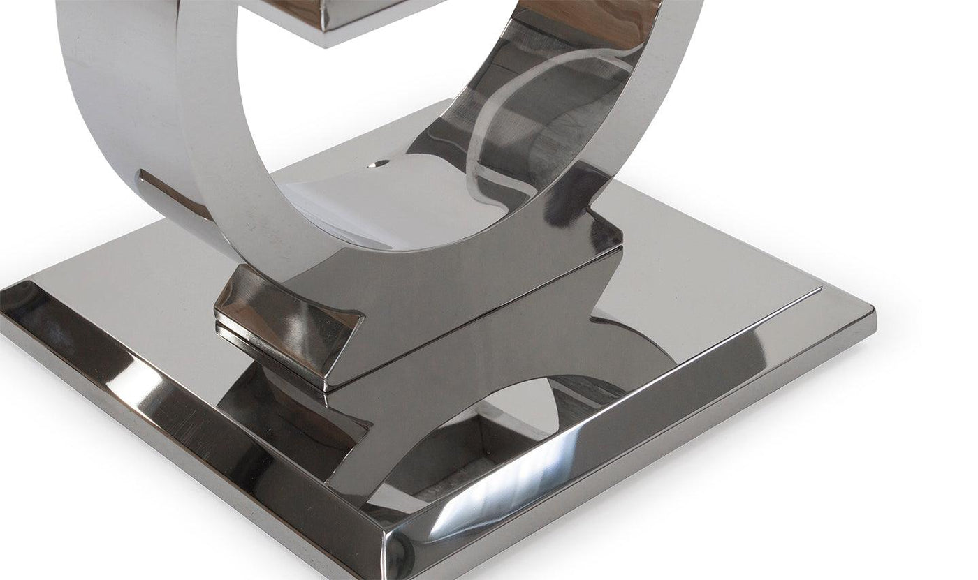 Arianna Grey Marble Lamp Table-Esme Furnishings