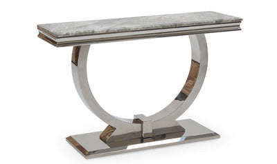 Arianna 120cm Grey Marble Console Table-Esme Furnishings