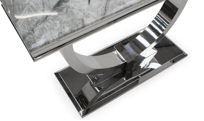 Arianna 120cm Grey Marble Console Table-Esme Furnishings