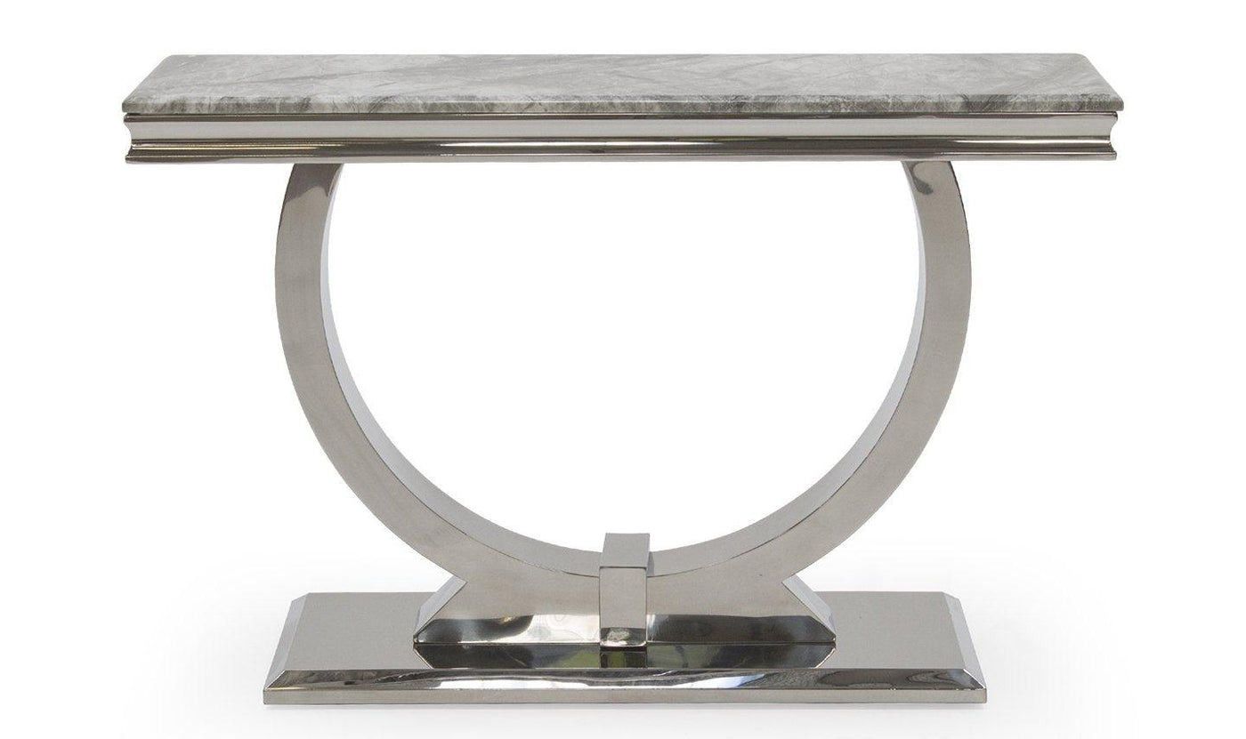 Arianna 120cm White Marble Console Table-Esme Furnishings