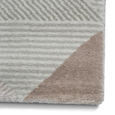 Aurora 53514 Geometric Soft Rugs in Grey Rose-Esme Furnishings