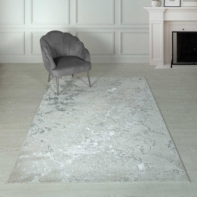 Aurora Solar AU03 Marble Rugs in Silver Grey-Esme Furnishings