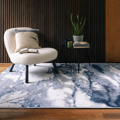 Aurora Storm AU20 Marble Rugs in Blue-Esme Furnishings