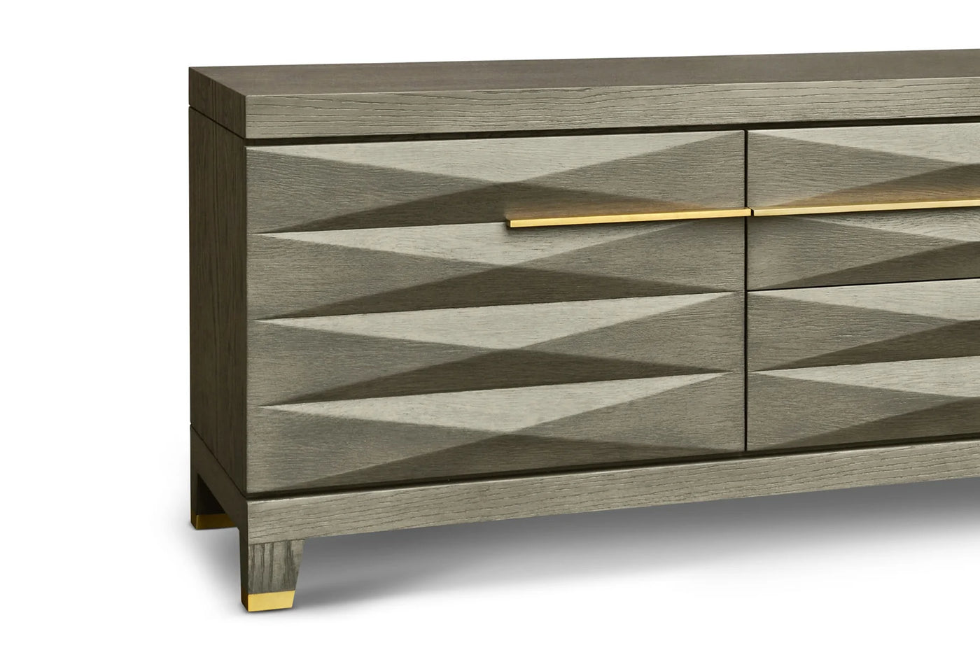 Cassis Media Unit with Gold Handles-Esme Furnishings