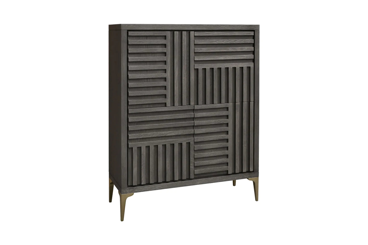 Kyoto Textured Dry Grey Oak Cabinet-Esme Furnishings