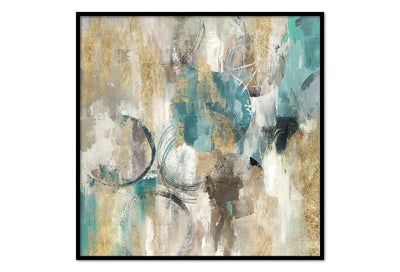 Large Abstract Oil on Canvas 01 with a Black Frame-Esme Furnishings