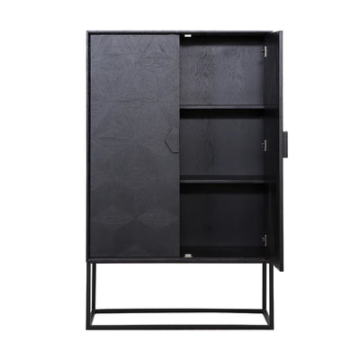 Richmond Blax Oak and Iron Cabinet-Belmont Interiors
