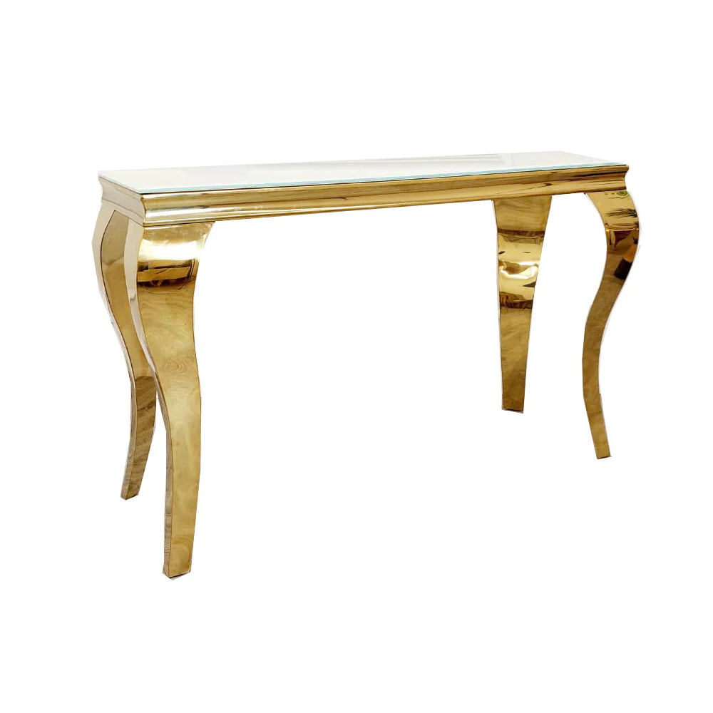 Louis Gold 120cm Ceramic Sintered Stone Console Table - 3 Colors