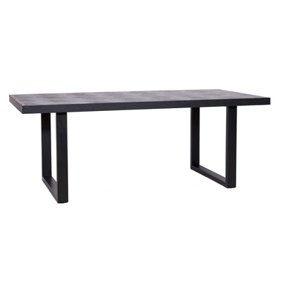 Richmond Blax Oak and Iron Dining Table 200cm-Belmont Interiors
