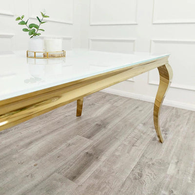 Louis 180cm Marble & GOLD Dining Table - 4 Colours-Esme Furnishings