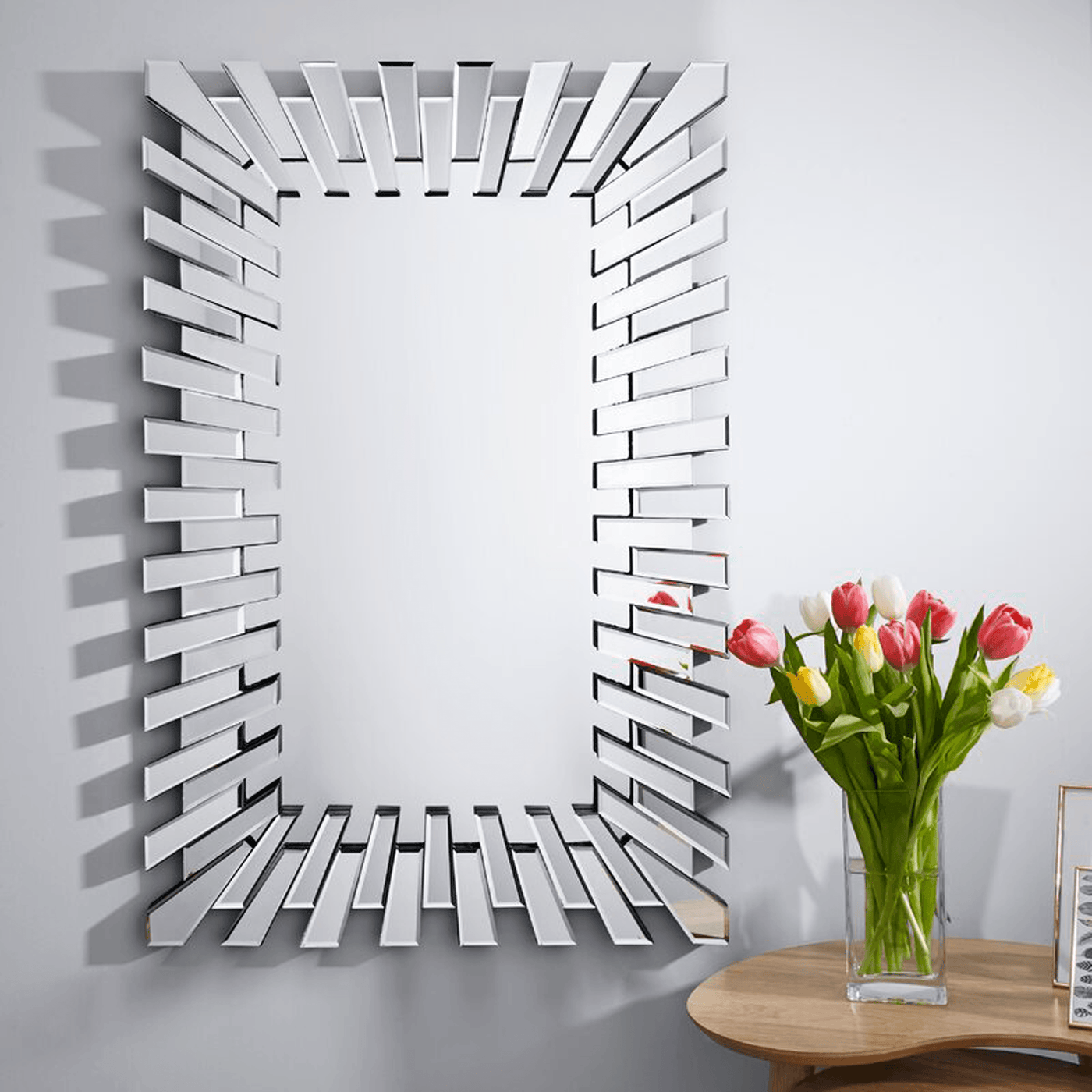 Rectangular Glass Wall Mirror-Esme Furnishings