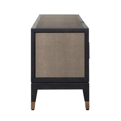 Richmond Interiors Bloomville Shagreen Faux Leather 4 Door TV Unit