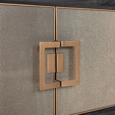 Richmond Interiors Bloomville Shagreen Faux Leather 4 Door TV Unit