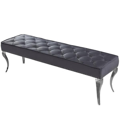 Louis Black Marble 180CM Dining Table + Grey Lion Chairs, 160cm Bench Option-Esme Furnishings