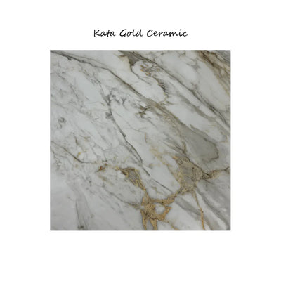 Louis 120cm Ceramic Marble & Gold Legs Dining Table 2 Colours