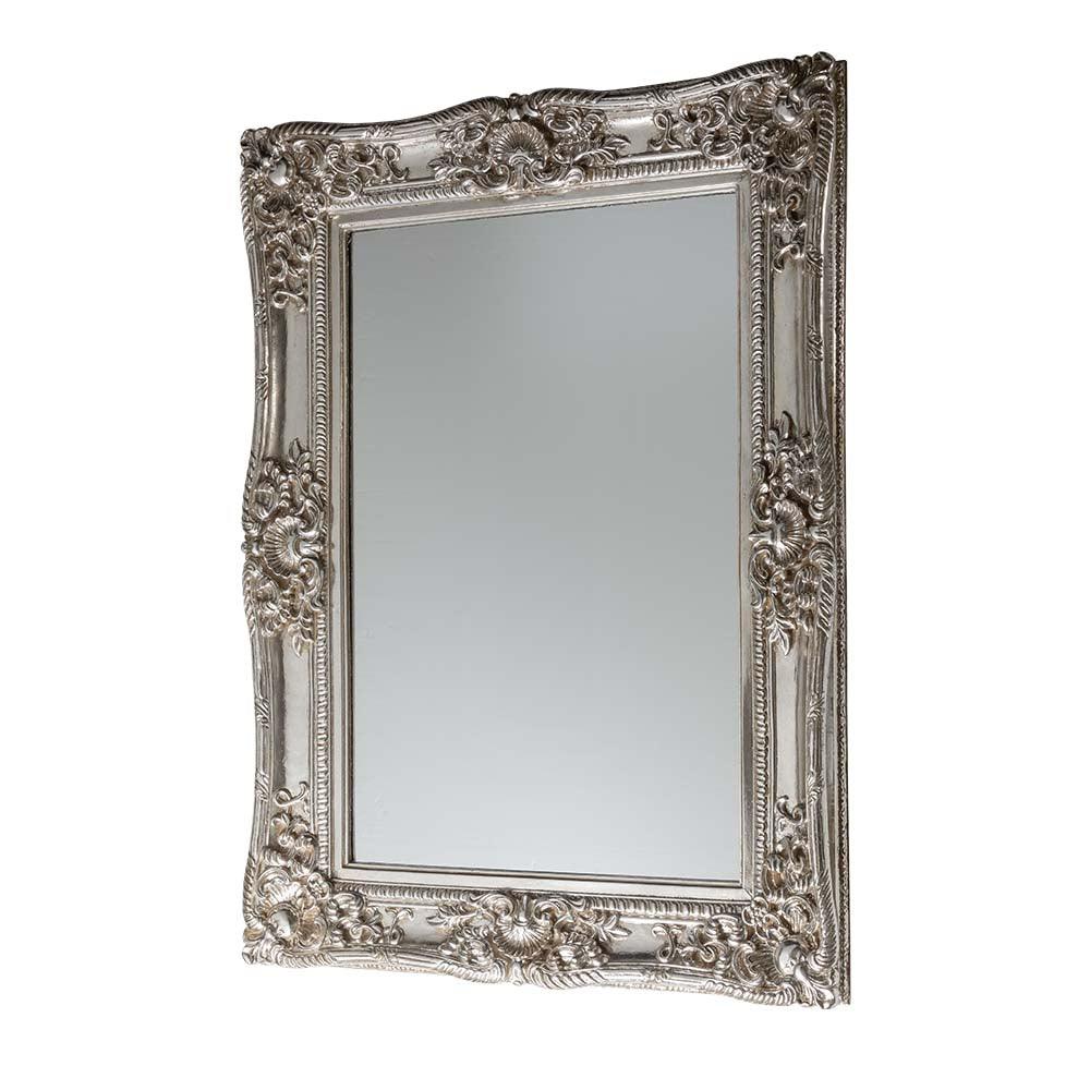 Square Silver Louis Wall Mirror-Esme Furnishings