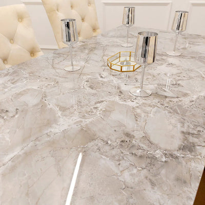 Louis Gold 130cm Ceramic Marble Coffee Table - 3 Colors
