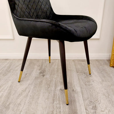Orion Gold 180cm Dining Table with Polar White Ceramic Marble Top + Luna Plush Velvet Dining Chairs