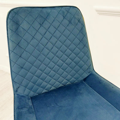 Luna Luxury Plush Velvet Dining Chair - 6 Colours-Esme Furnishings