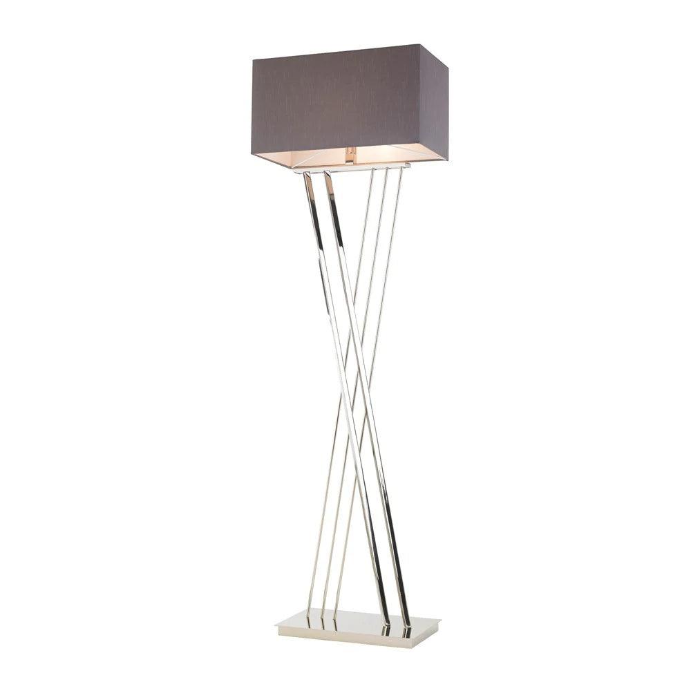 RV Astley Roma Nickel Floor Lamp-Esme Furnishings