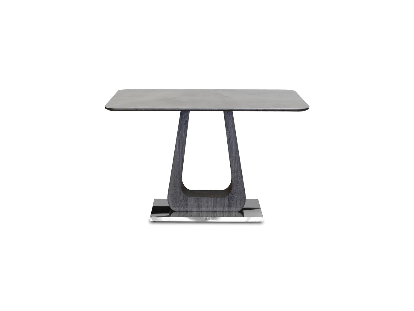 Zermatt 120cm Fixed Ceramic Grey Marble Dining Table + 4 Fabric Dining Chairs-Esme Furnishings