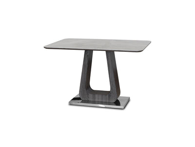 Zermatt 120cm Ceramic Grey Marble Dining Table-Esme Furnishings
