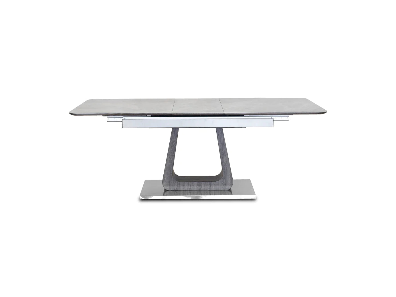 Zermatt 160-200cm Extending Ceramic Grey Marble Dining Table-Esme Furnishings