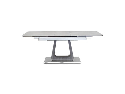 Zermatt 160-200cm Extending Ceramic Grey Marble Dining Table-Esme Furnishings