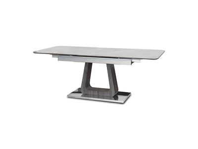 Zermatt 160-200cm Extending Ceramic Grey Marble Dining Table-Esme Furnishings
