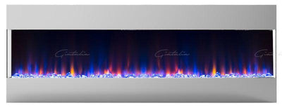 Mirage Panoramic Electric Media Wall HD LED Mantel Inset Fire Grey - 60"-Esme Furnishings