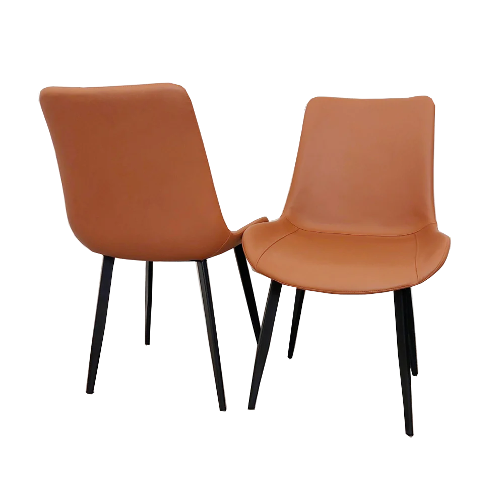 Remus Tan PU Leather Dining Chair-Esme Furnishings