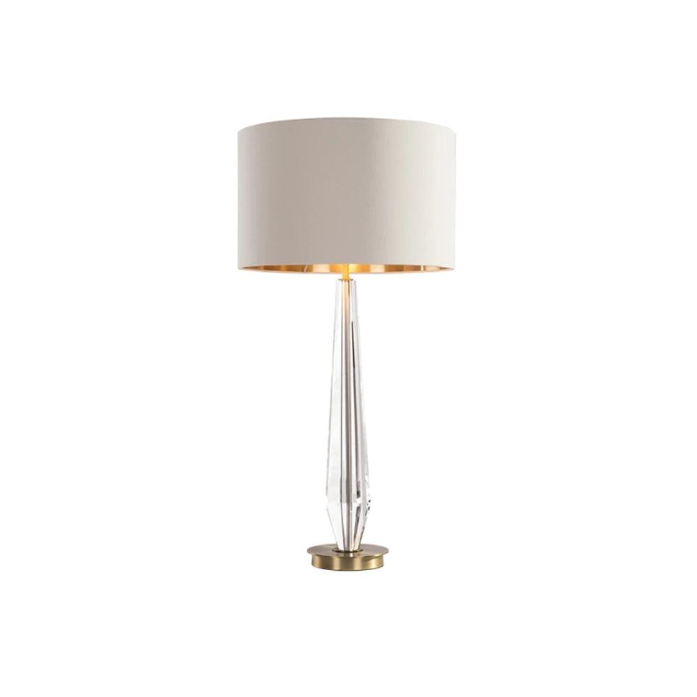 RV Astley Clairvaux Table Lamp With Crystal And Antique Brass-Esme Furnishings