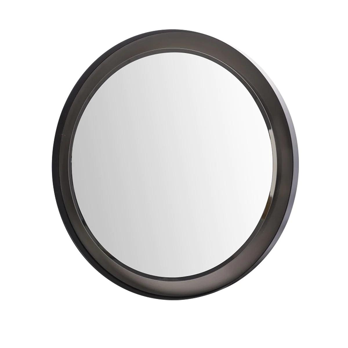 RV Astley Daglan Wall Mirror Black And Silver In Stainless Steel-Esme Furnishings