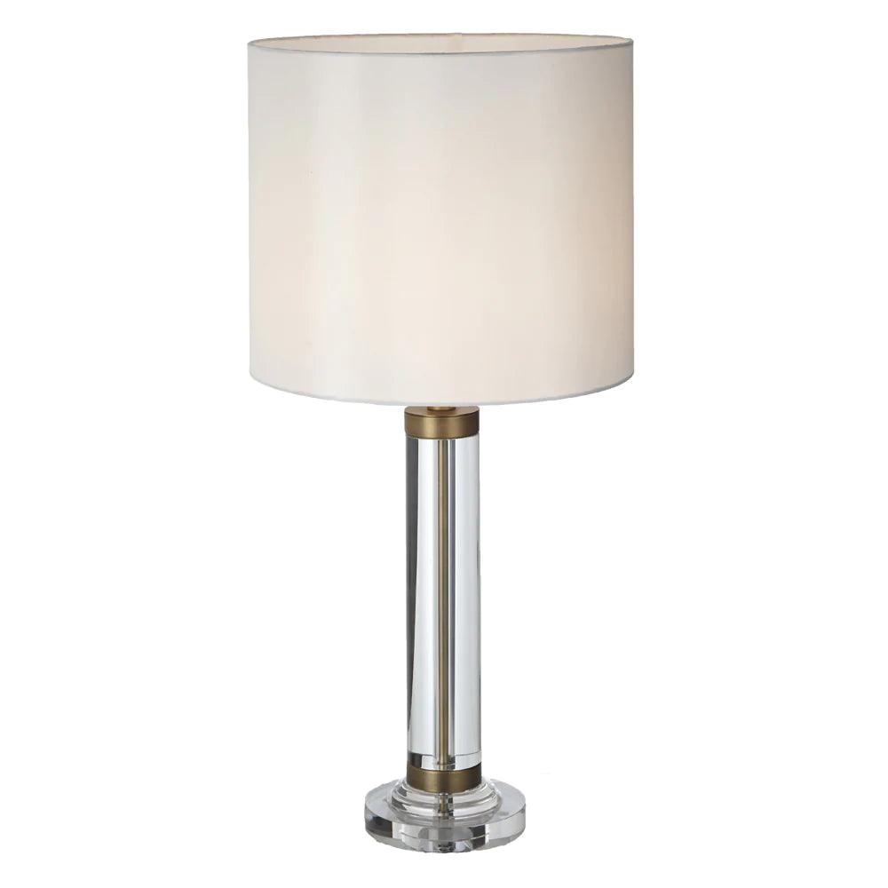 RV Astley Dale Table Lamp with Crystal and Antique Bras-Esme Furnishings