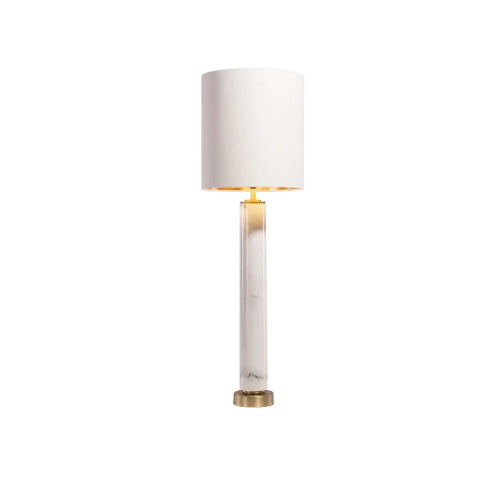 RV Astley Darick Table Lamp with White Marble-Esme Furnishings