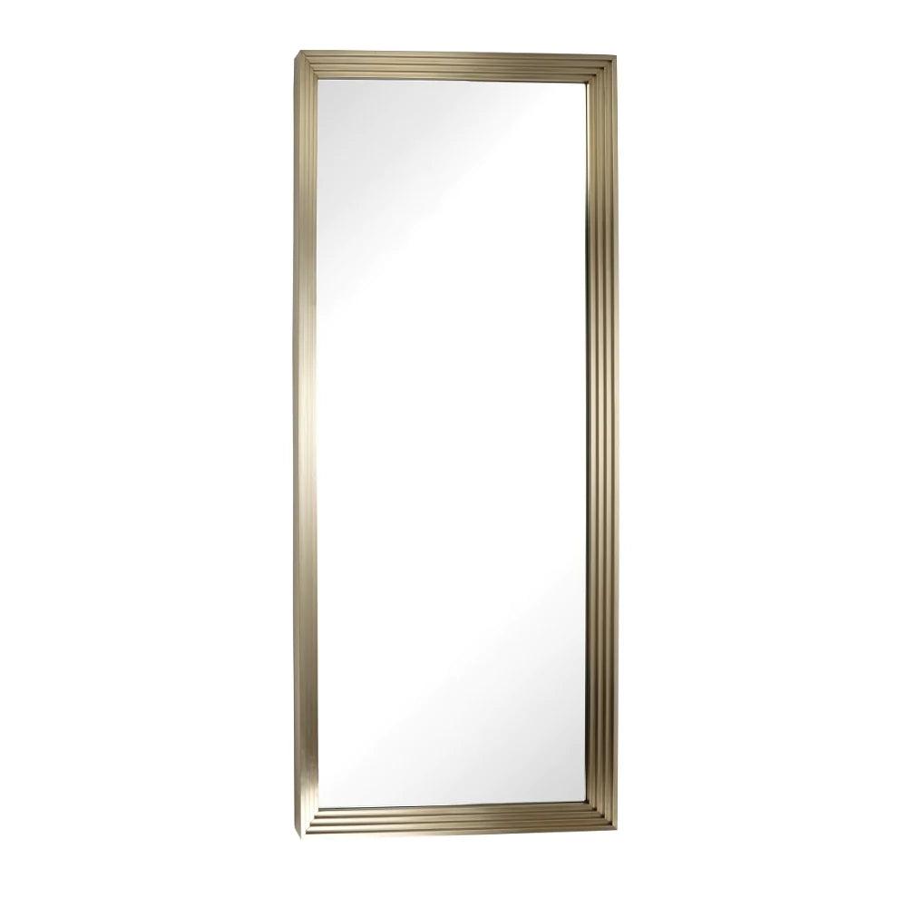 RV Astley Duras Mirror With Brushed Brass Effect Stainless Steel-Esme Furnishings