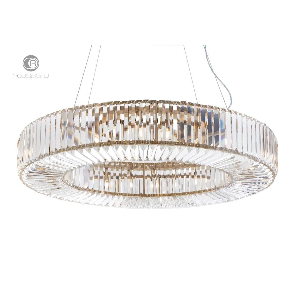 RV Astley Fairlawns Oval Chandelier With Brushed Gold Finish-Esme Furnishings