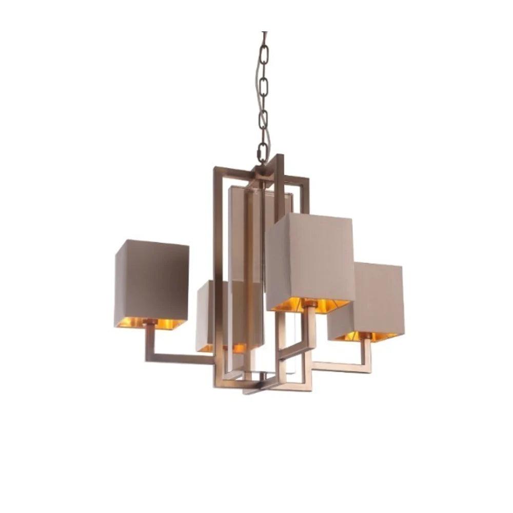 RV Astley Laik Chandelier with Antique Brass-Esme Furnishings