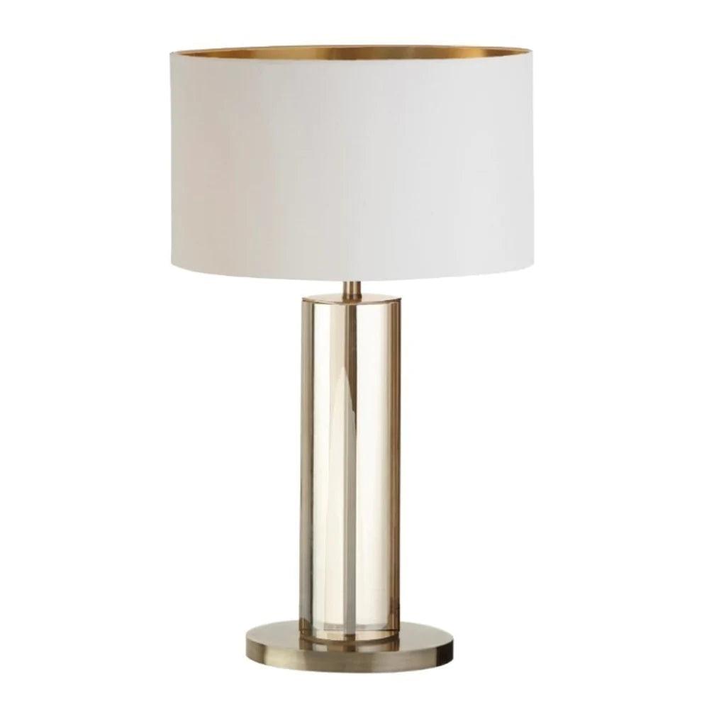 RV Astley Lisle Tall Table Lamp with Cognac Crystal-Esme Furnishings