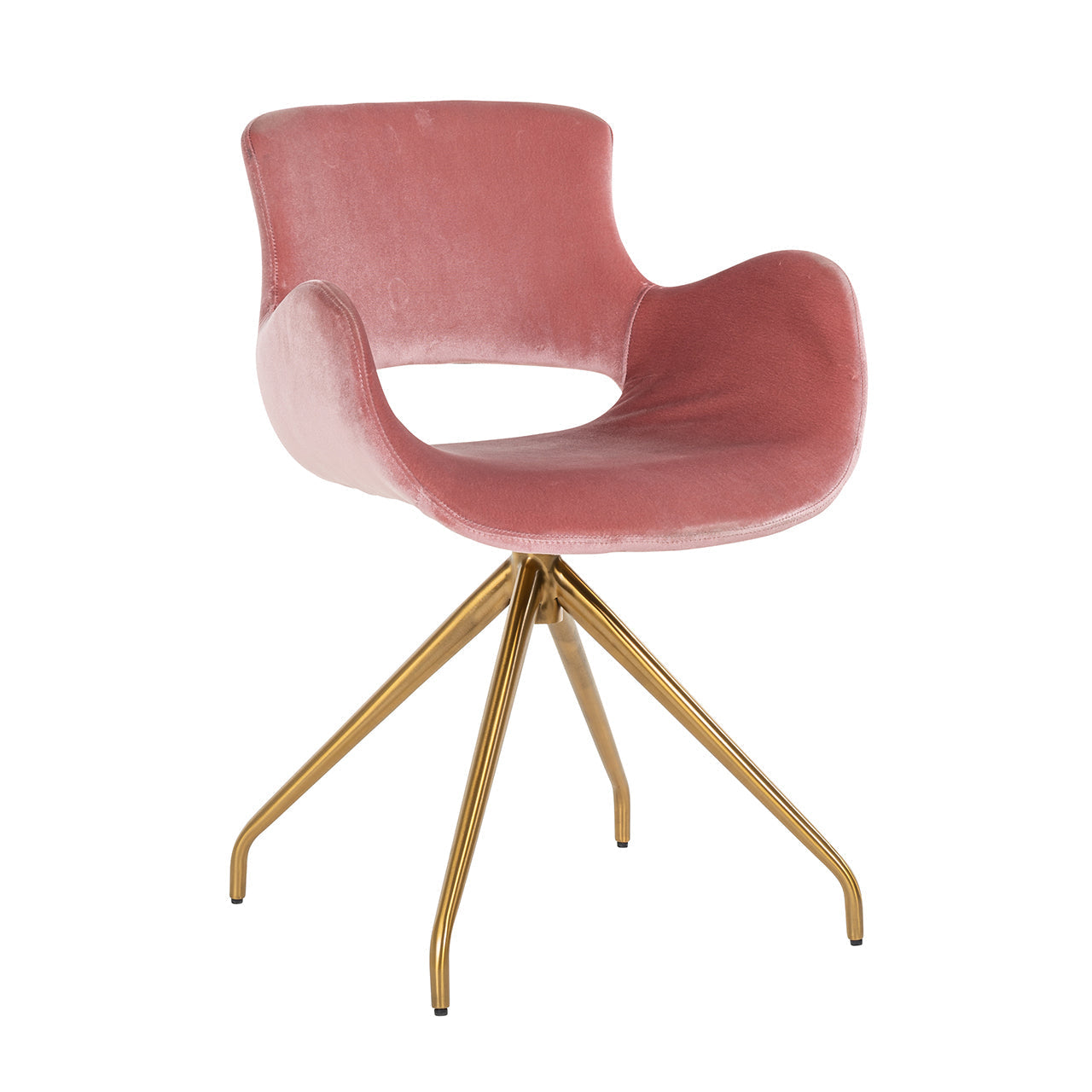 Richmond Chair Sierra Blush Velvet Swivel-Belmont Interiors