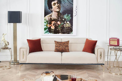 Tigo 3+2 Plush Fabric Sofa Set In 4 Colours-Esme Furnishings