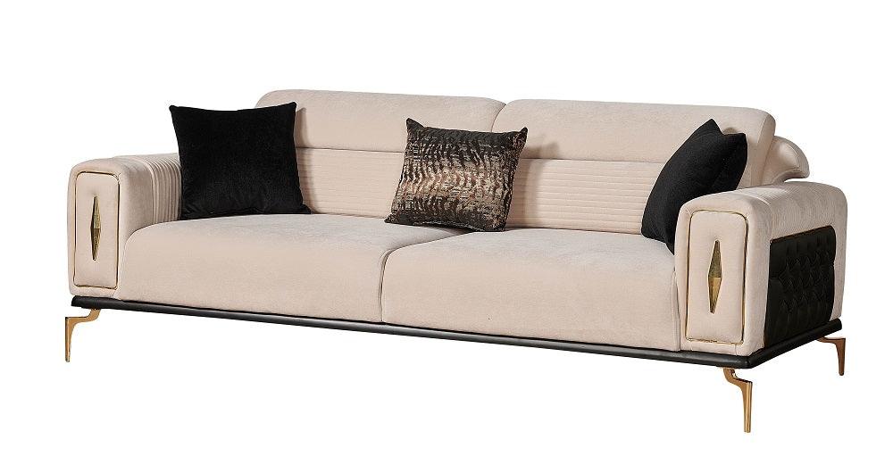 Tigo 3+2 Plush Fabric Sofa Set In 4 Colours-Esme Furnishings