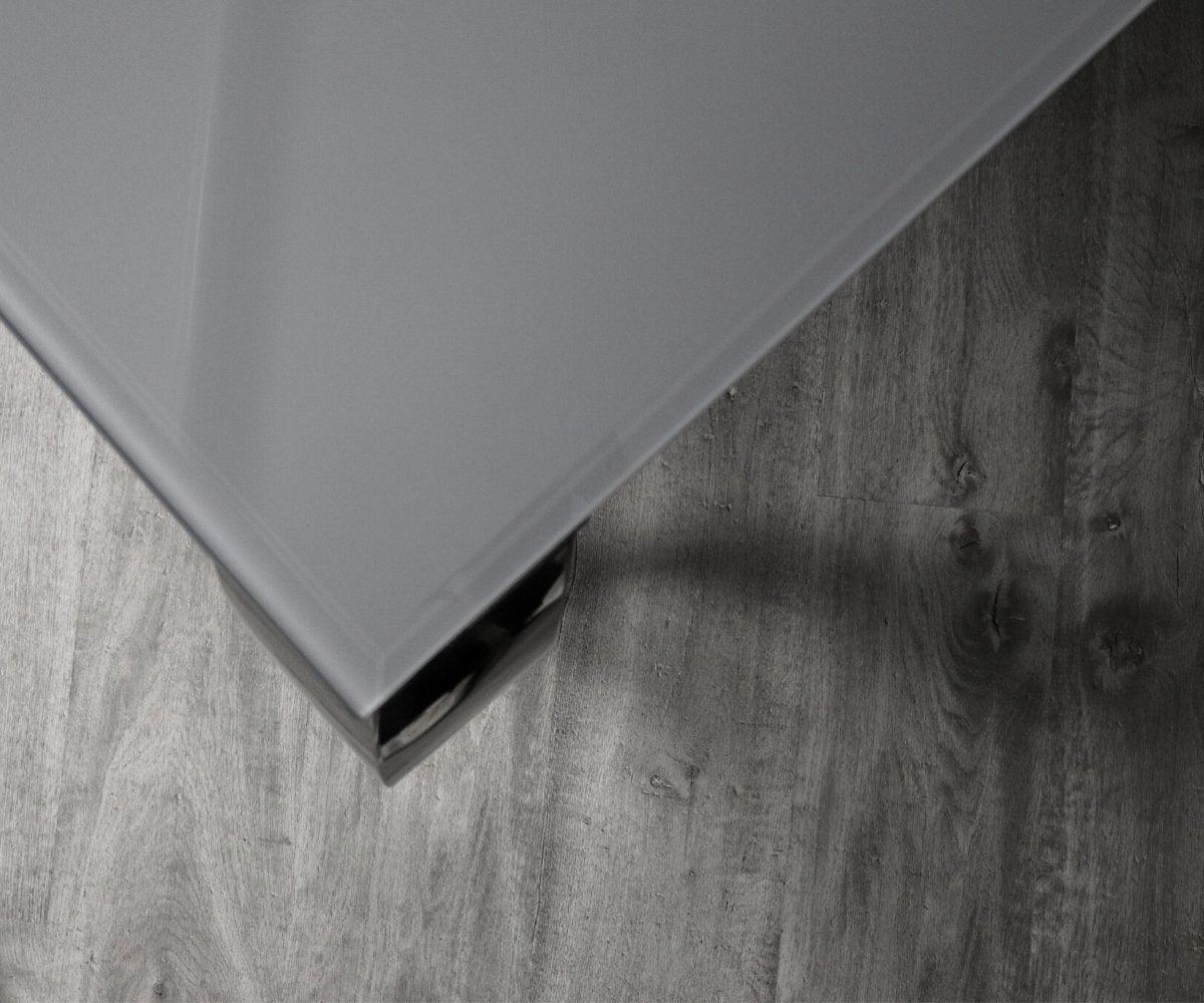 Arianna 180CM Glass & Chrome Dining Table - 3 Colours-Esme Furnishings