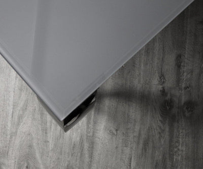 Arianna 180CM Glass & Chrome Dining Table - 3 Colours-Esme Furnishings